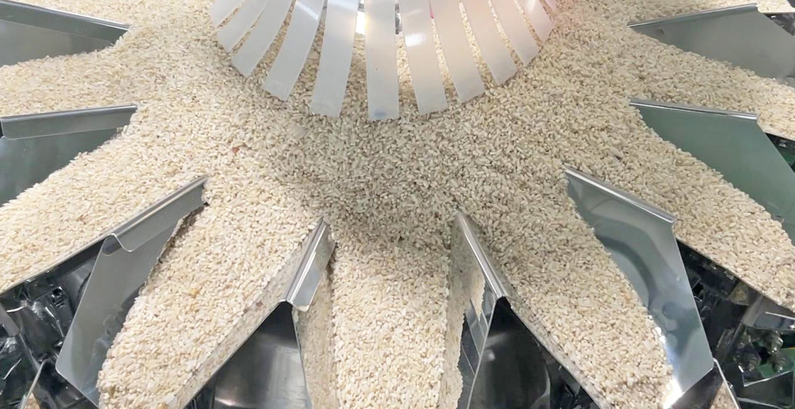 14 دلو أوتوماتيكي متعددة الرؤوس المزن 1kg 2kg 5L الحبوب الغذائية الحبوب الأرز كيس حزمة آلة