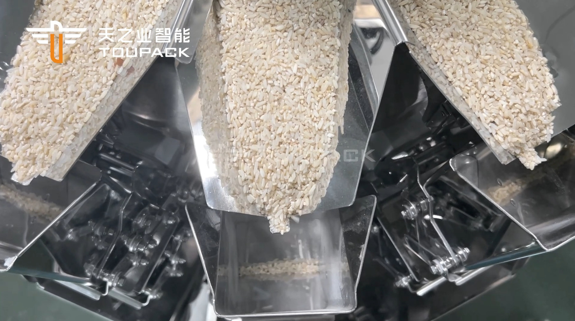 14 دلو أوتوماتيكي متعددة الرؤوس المزن 1kg 2kg 5L الحبوب الغذائية الحبوب الأرز كيس حزمة آلة