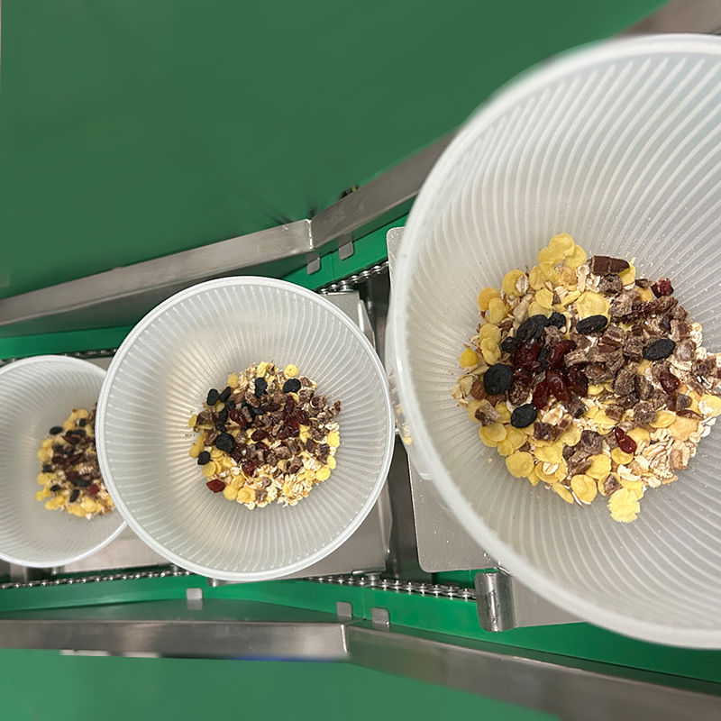 مواد متعددة 2.5 كجم آلة تعبئة طعام الحيوانات الأليفة مع الوزن متعدد الرؤوس الوزن الخطي لـ Ziplock Doypack Poch Packing