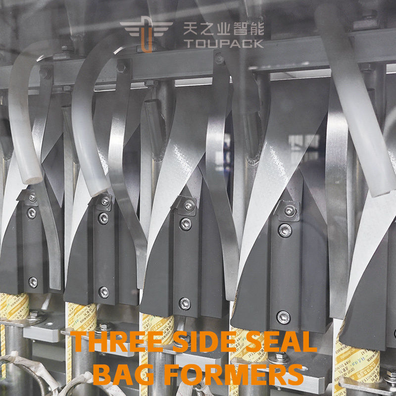 آلة تعبئة وتغليف الكاتشب Vffs الأوتوماتيكية بالكامل متعددة المسارات الرأسية ذات 4 جوانب ختم آلة تعبئة صلصة الطماطم