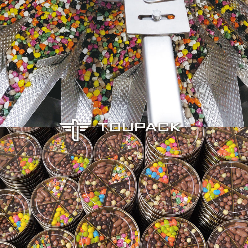 أوتو الوقوف كيس Doypack الوزن التعبئة الحبيبات الفول السوداني جوز الكاشيو متعددة الرؤوس الوزن ملء آلة