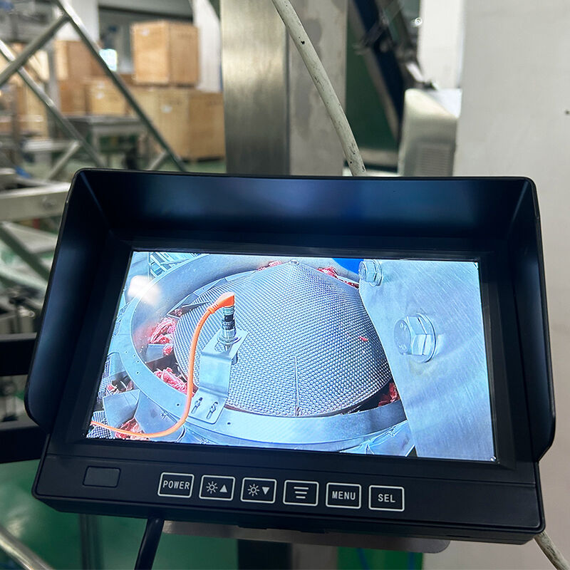 آلة تعبئة وتغليف أوتوماتيكية بدرجة الغذاء لأكياس Doypack، مزيج الدجاج المقلي، السلطة، وزن وتعبئة، آلة تعبئة وتغليف المأكولات البحرية المجمدة