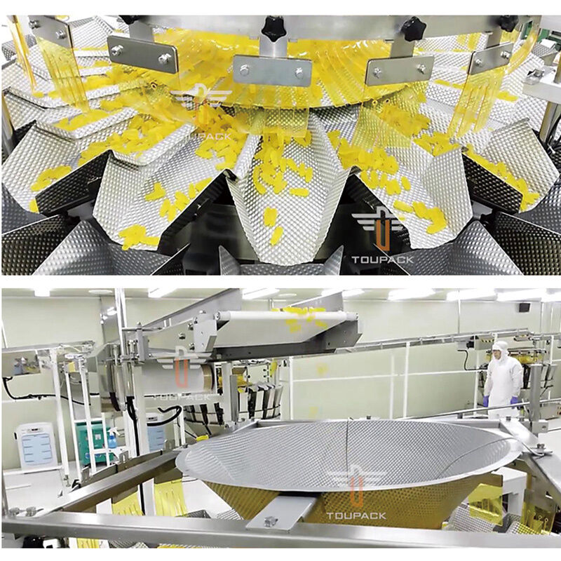 خط إنتاج تعبئة وختم رقائق البطاطس الأوتوماتيكية القابلة للتخصيص من مصنع CE، آلة تعبئة الوجبات الخفيفة للجرار/الزجاجات/العلب