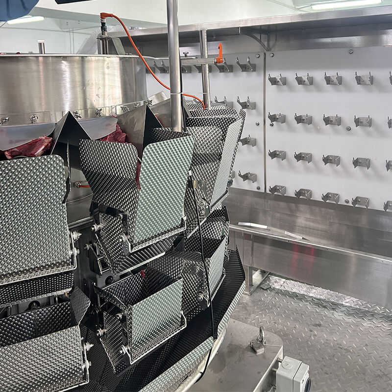 منتجات مجمدة لولبية التغذية متعددة الرؤوس ميزان آلي خط تعبئة صينية