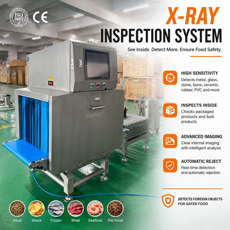 جهاز فحص الأغذية بأشعة X-Ray للكشف عن الأجسام الغريبة | سلسلة توباك TTX