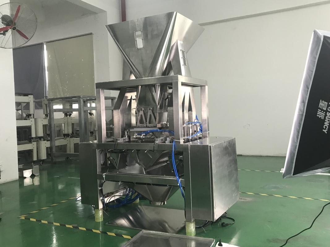 8 Hoppers 0.5L 1.2L Linear Weigher لمواد شبكية صغيرة مثل الملح والسكر