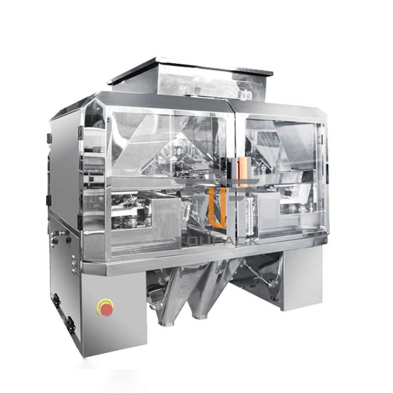 8 Hoppers 0.5L 1.2L Linear Weigher للحصول على مواد شبكية صغيرة مثل الملح والسكر
