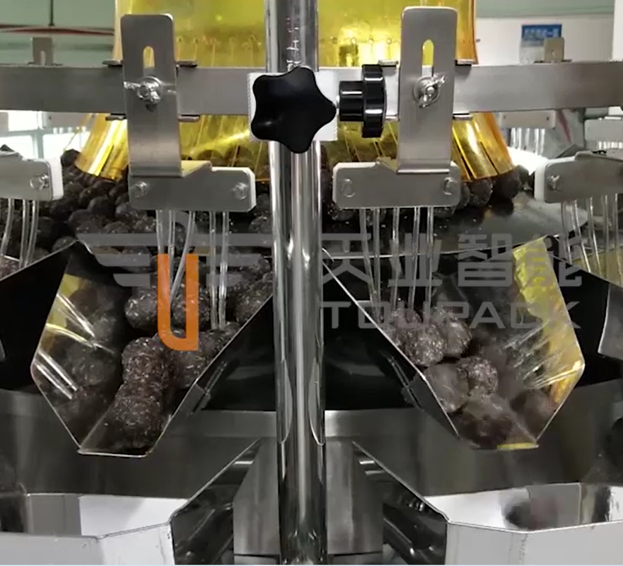 1.5K 28 Heppers 2.5L Multihead وازن آلة تعبئة لكوب الشوكولاتة