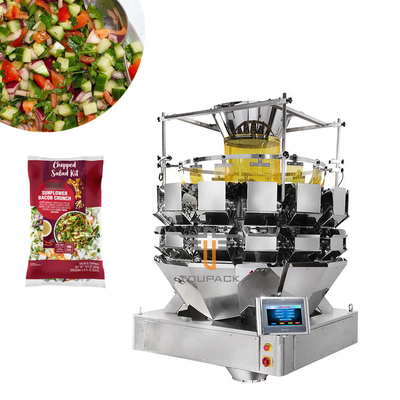 آلة تعبئة وتغليف عمودية قابلة للتكوين ذات 14 رأس من Salad