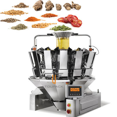 مزيج مسحوق مزروع التوابل 14 رأس آلة التعبئة الوزن آلة التغليف الرأسي
