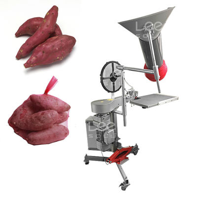 آلة تغليف كيس الحمضيات شبه التلقائي الحلو البطاطا البرتقالية الشبكة كيس الفاكهة