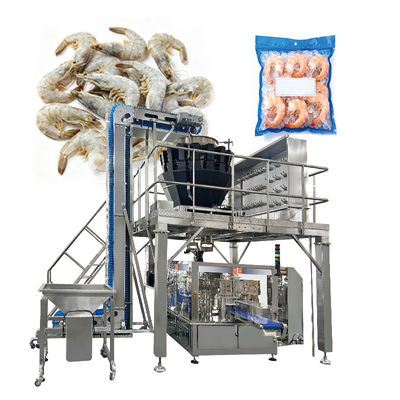 1kg 2kg الدجاج الدواجن النقود الأجنحة اللحوم المعدة مسبقاً كيس متعددة الرؤوس الوزن الوقوف كيس الدوار ملء الختم آلة تعبئة