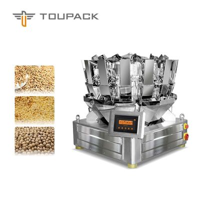 مدمج PLC / MCU 10 رأس متعدد الرؤوس للحبوب ، الحبوب والذرة ، آلة تعبئة البسكويت ، الحلوى ، البذور ، البندق ، البسكويت