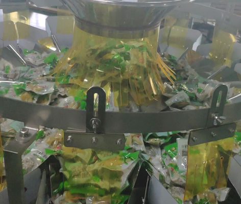 120 P / M SUS 304 آلة تعبئة وزن متعددة الرؤوس لبذور المكسرات