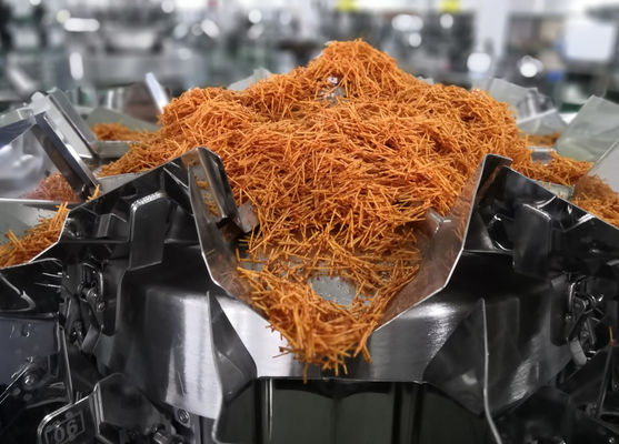 SS316 آلة تعبئة وازن Multihead للبطاطس المقلية 70 كيس / دقيقة